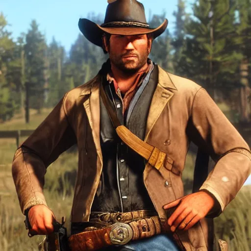 Prompt: arthur morgan fromred dead redemption