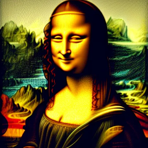 Image similar to jesus, mona lisa art