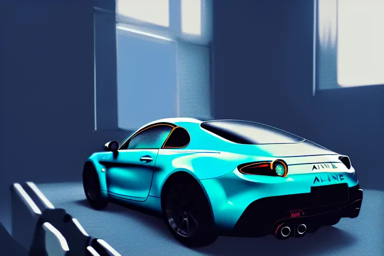 Image similar to an alpine a 1 1 0 : : stand alone complex, under repairs, maintenance : : by ilya kuvshinov, rossdraws, artgerm, sola digital arts, anti aliasing, raytracing : :