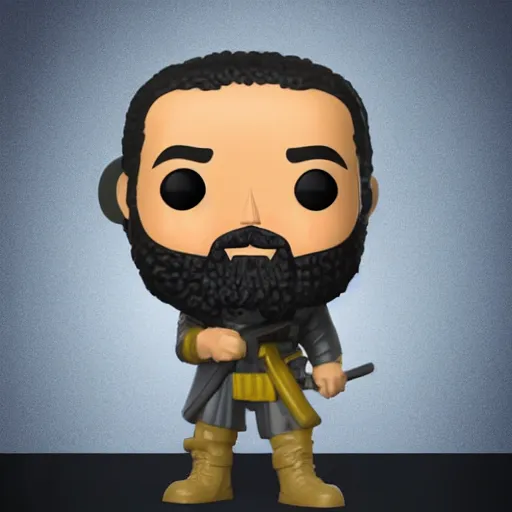 Image similar to Osama bin Laden as a Funko Pop, studio lighting, sharp focus, good detail,