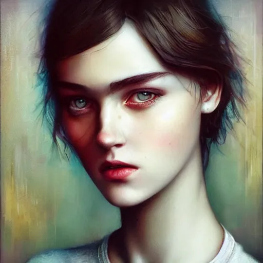 Image similar to lofi portrait pixar style by Lita Cabellut and Stanley Artgerm and Tom Bagshaw