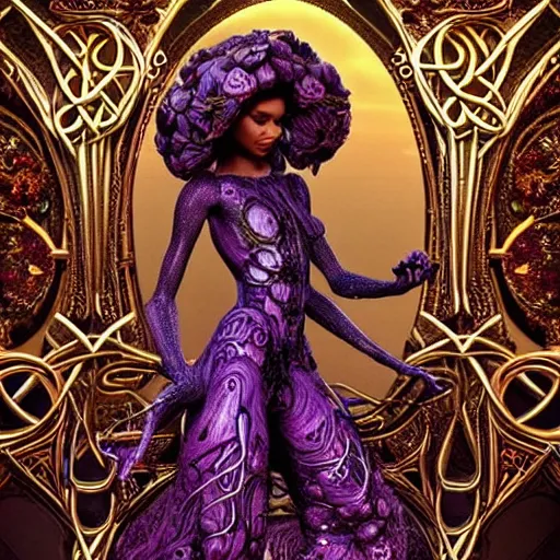 Prompt: beautiful zendaya in a cosmic dress, full-body, ornate, rococo, grotesque, zbrush art, majestic, organics, silver filigree, colorful, dark fantasy, celtic knot, anatomical, h r giger style, moebius, frank frazetta, ornate, art nouveau, symmetrical, turquoise jewelry, red smoke, roses, unbiased render, rotten, Emil melmoth, eerie, macabre, haunting + insanely detailed and intricate, floral, faded pink, hypermaximalist, elegant, vintage, hyper realistic, super detailed, pastel colors,