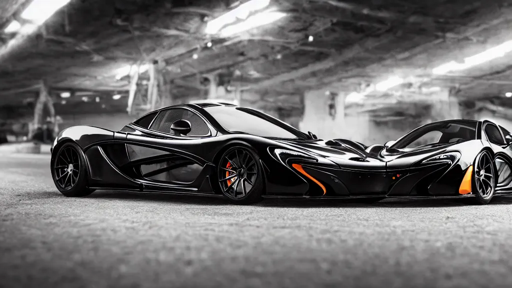 Image similar to soft bokeh photo of a mclaren p 1, cinematic, fine details, symmetrical, 4 k, digital art, wallpaper