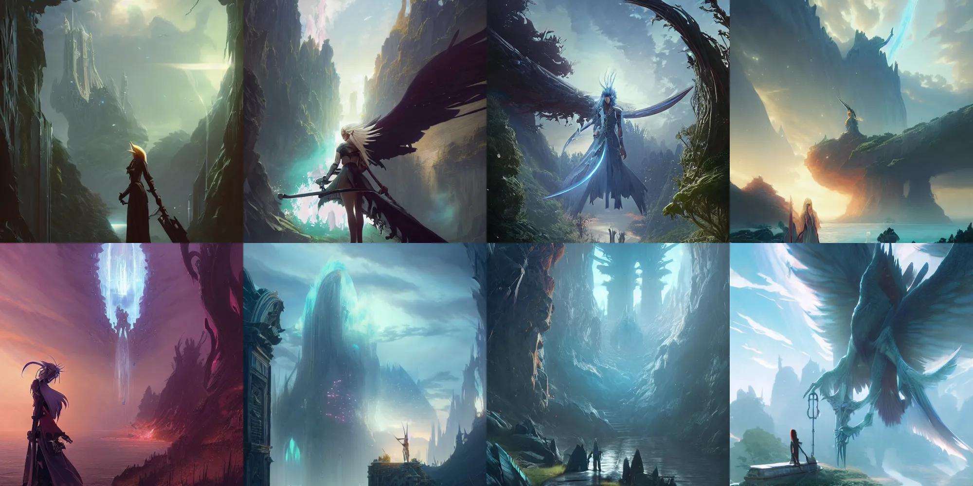 Prompt: sephiroth unreal engine, fantasy art by greg rutkowski, loish, rhads, ferdinand knab, makoto shinkai and lois van baarle, ilya kuvshinov, rossdraws, tom bagshaw, global illumination, radiant light, detailed and intricate environment