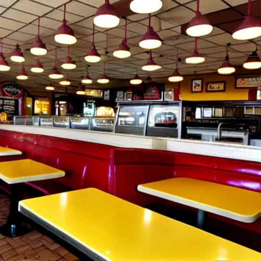 Image similar to wafflehouse interior