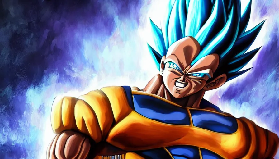 ArtStation - Vegeta super saiyan blue