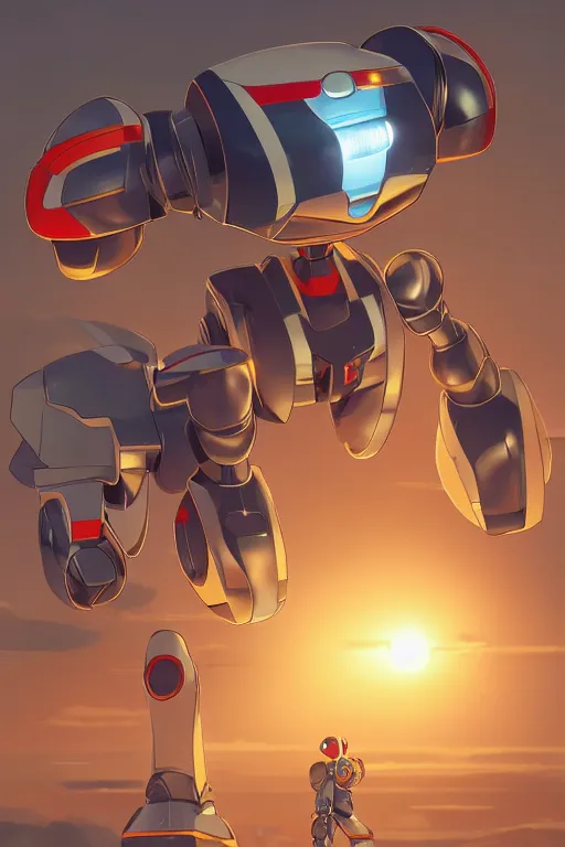 Image similar to metabots medabots medarotto medarot robot minimalist comics, behance hd by jesper ejsing, by rhads, makoto shinkai and lois van baarle, ilya kuvshinov, rossdraws global illumination ray tracing hdr radiating a glowing aura