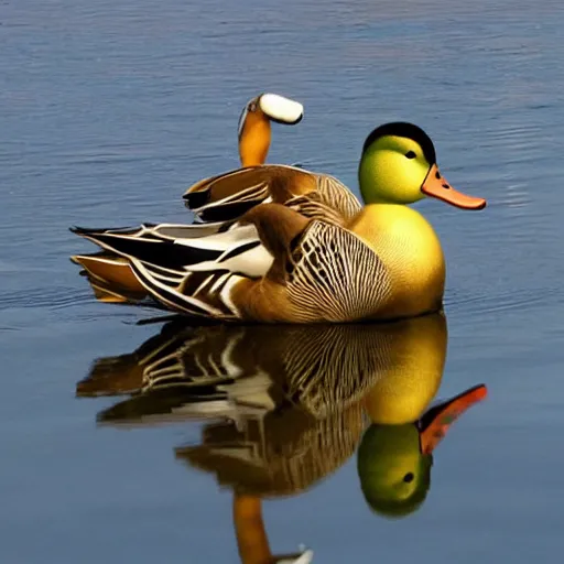 Image similar to duck that has arms for wings