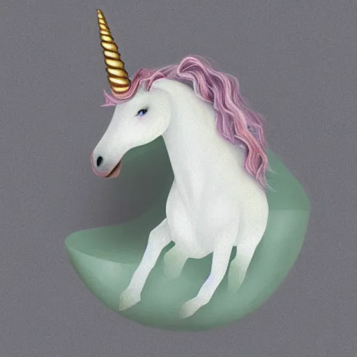 Image similar to photo of a realistic unicorn hatching out of an egg