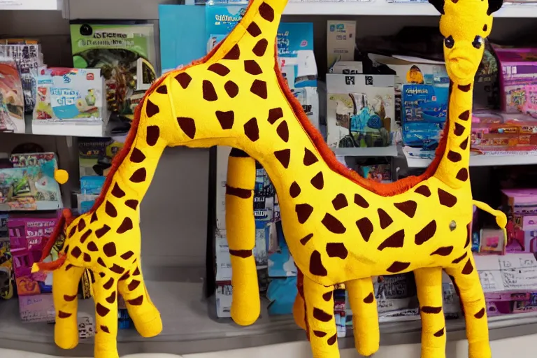 Image similar to a target catalogue selling plush giraffes