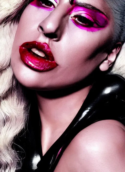 Image similar to lady gaga by nick knight, born this way, born this way album, red weapon 8 k s 3 5, cooke anamorphic / i lenses, highly detailed, cinematic lighting