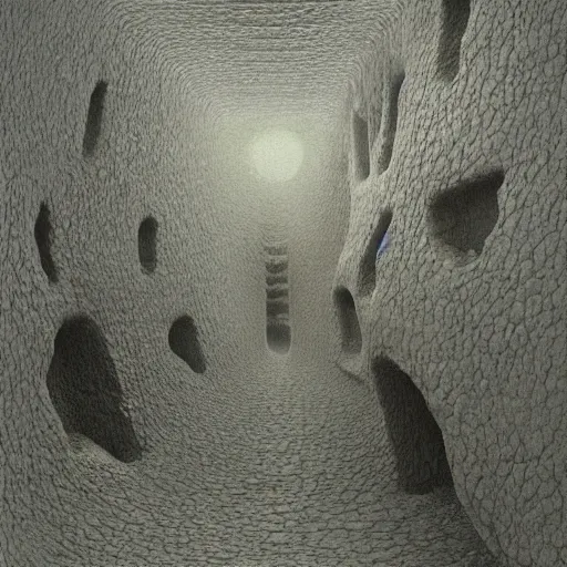 Image similar to illustrated by zdzisław beksinski