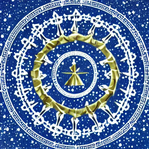 Image similar to sagittarius astrology symbol made out of stars in space,