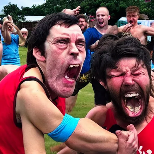 Image similar to extreme silly face championship winning entry, face pulling world tournament 2 0 1 9