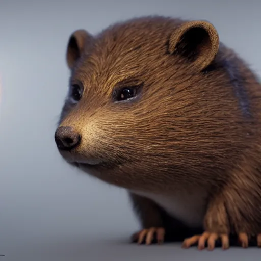 Image similar to hyperrealistic dslr film still of anthropomorphous woodchuck disguised as justin beiber, stunning 8 k octane comprehensive 3 d render, inspired by istvan sandorfi & greg rutkowski & unreal engine, perfect symmetry, dim volumetric cinematic lighting, extremely hyper - detailed, incredibly real lifelike attributes & flesh texture, intricate, masterpiece, artstation