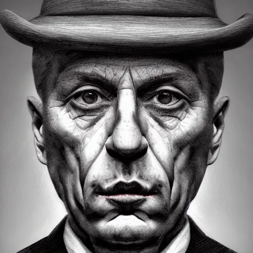 Prompt: Intricate five star Mobster facial portrait by Pablo Picasso, oil on canvas, HDR, high detail, Photo realistic, hyperrealism,matte finish, high contrast, 3d depth, masterpiece, vivid and vibrant colors, enhanced light effect, enhanced eye detail,artstationhd