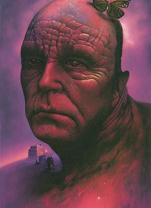 Image similar to alex jones by zdzislaw beksinski and lisa frank