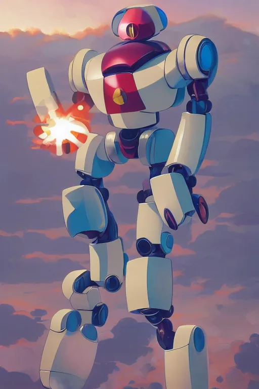 Image similar to metabots medabots medarotto medarot robot minimalist comics, behance hd by jesper ejsing, by rhads, makoto shinkai and lois van baarle, ilya kuvshinov, rossdraws global illumination ray tracing hdr radiating a glowing aura