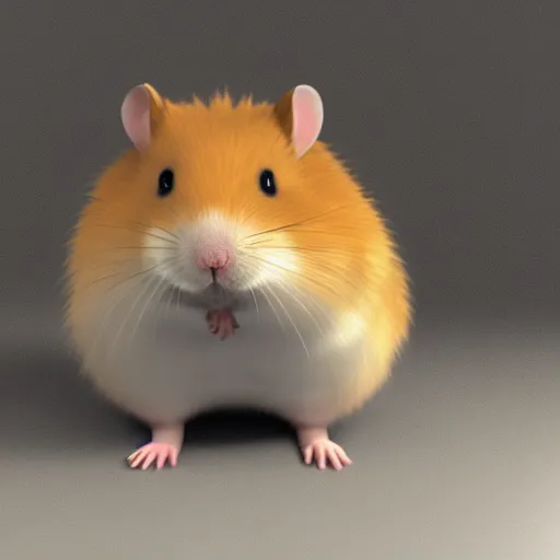 Image similar to fatty anthro hamster, 3 d render