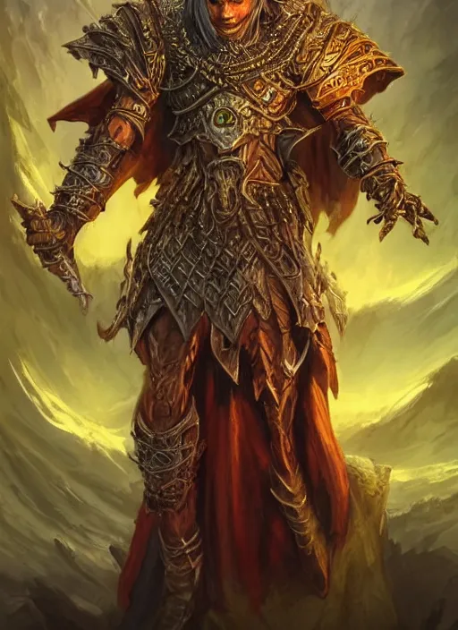 Image similar to wretched king, corrupted, ultra detailed fantasy, dndbeyond, bright, colourful, realistic, dnd character portrait, full body, pathfinder, pinterest, art by ralph horsley, dnd, rpg, lotr game design fanart by concept art, behance hd, artstation, deviantart, hdr render in unreal engine 5