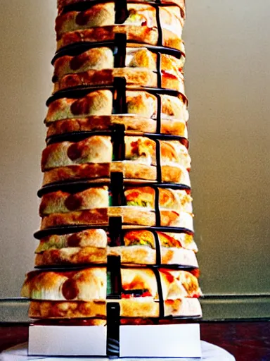 Image similar to the leaning tower of pizza