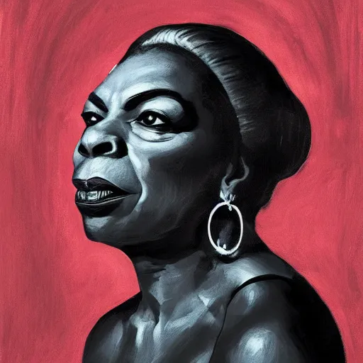 Image similar to portrait nina simone by petros afshar, hyper real, leng jun and singer sargent