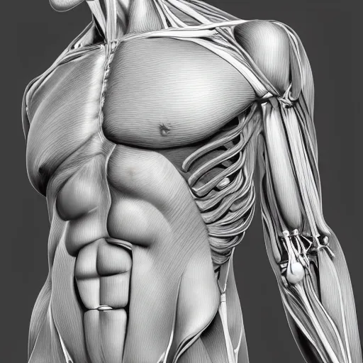 Image similar to map of the human body, biomechanics, award-winning, trending on artstation, photorealistic