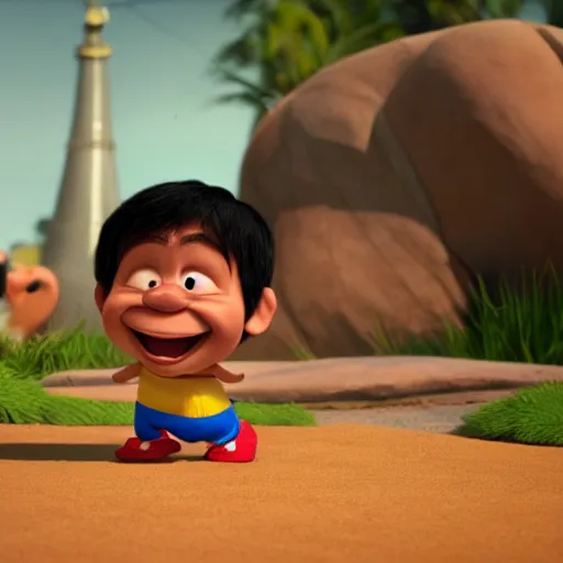 Image similar to manny pacquiao as a pixar disney character from up ( 2 0 0 9 ), unreal engine, octane render, 3 d render, photorealistic