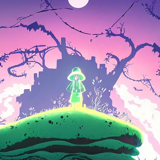 Image similar to made in abyss, animated film, stylised, illustration, by eyvind earle, scott wills, genndy tartakovski