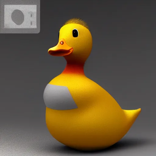 Image similar to a dumpy duck. artstation, octane render, high detail