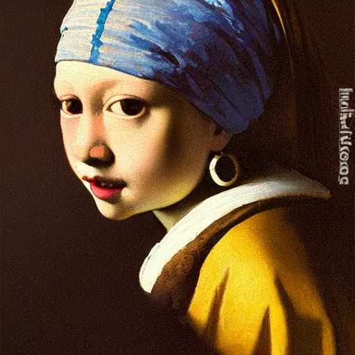 Image similar to high quality high detail painting by johannes vermeer, portrait of a girl in the street, hd, photorealistic lighting