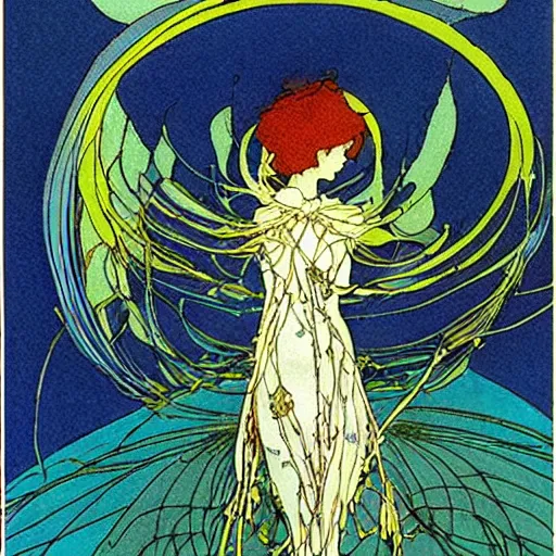 Image similar to nausicaa of the valley of the wind by Harry Clarke