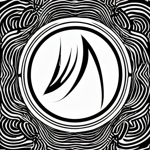 Prompt: a vector llustration logo of fire, black and white, smooth curves