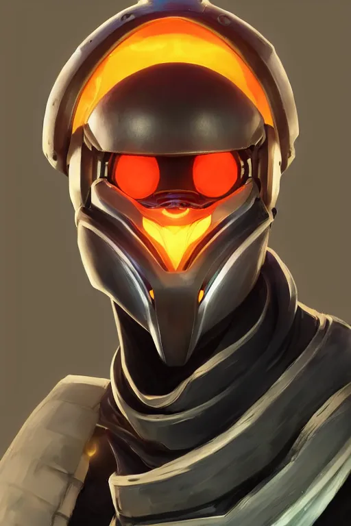 Image similar to epic mask helmet robot ninja portrait stylized as fornite style game design fanart by concept artist gervasio canda, behance hd by jesper ejsing, by rhads, makoto shinkai and lois van baarle, ilya kuvshinov, rossdraws global illumination radiating a glowing aura global illumination ray tracing hdr render in unreal engine 5