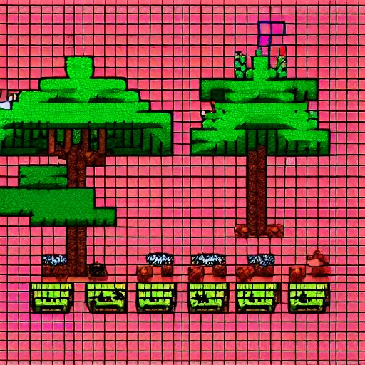 Prompt: 2 d tree from stardew valley pixel art