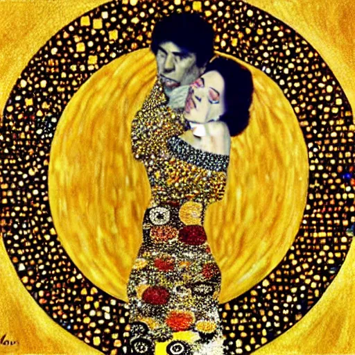 Image similar to discoball in style of gustav klimt