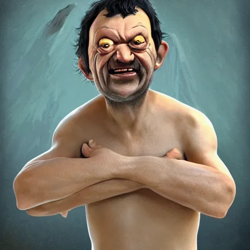 Prompt: matteo salvini as gollum from lord of the rings, artstation, highly detailed, digital art