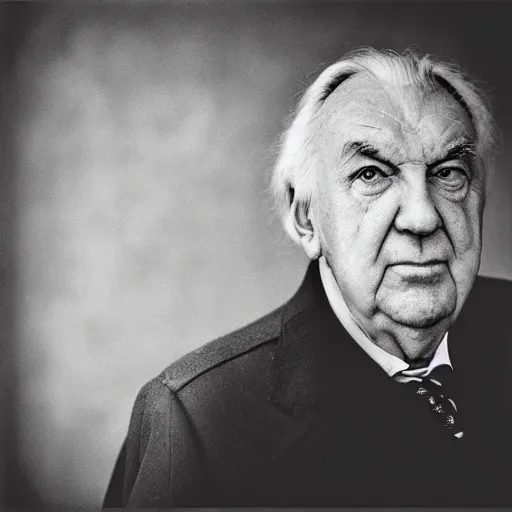 Image similar to “ photography, portrait of milos zeman in hogwards ”