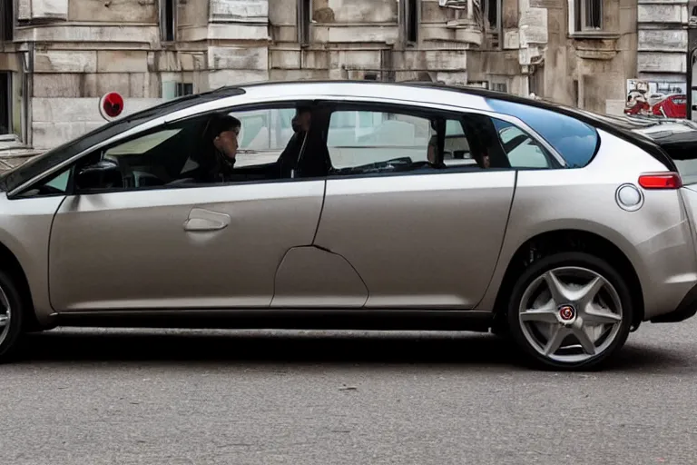Image similar to a car with legs