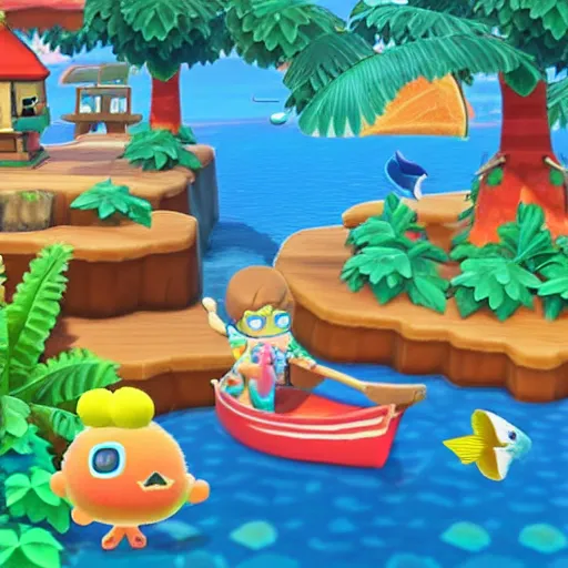 Prompt: tropical fish in animal crossing