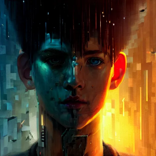 Image similar to minecraft steve holding egg, hyperrealistic portrait, bladerunner street, by karol bak and agnes cecile, fantasy art, photo realistic, dynamic lighting, artstation, poster, volumetric lighting, very detailed face, 8 k, award winning