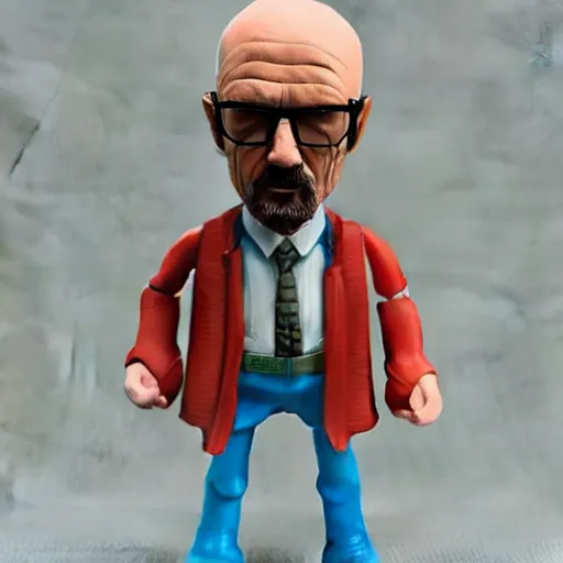 Prompt: albert hofmann cosplay walter white, stop motion vinyl action figure, plastic, toy, butcher billy style