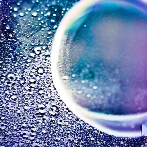 Prompt: soap bubble textured with snow, macro shot, professional photography, highly detailed, accurate