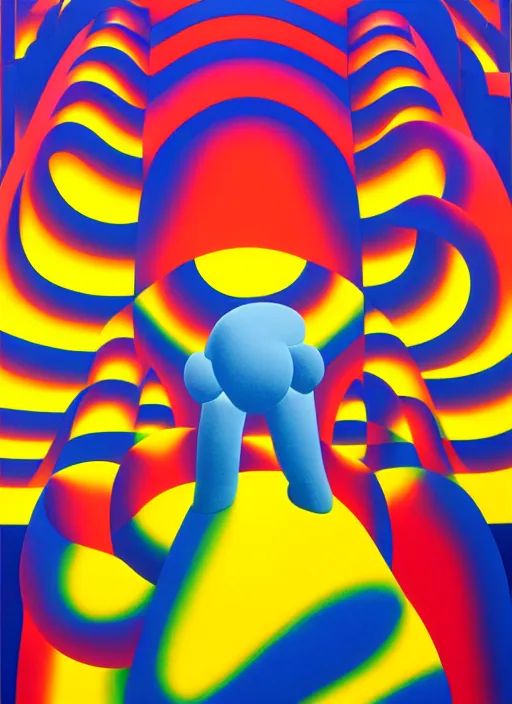 Image similar to the end by shusei nagaoka, kaws, david rudnick, airbrush on canvas, pastell colours, cell shaded, 8 k