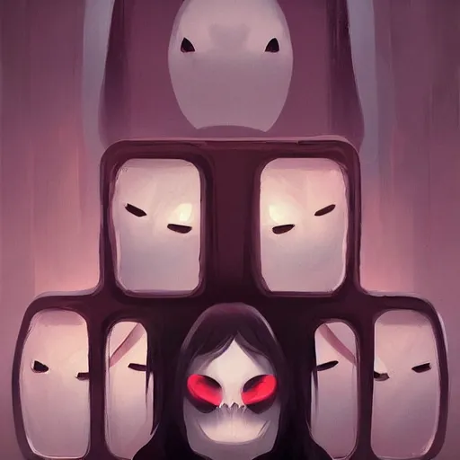 Image similar to face icon stylized minimalist scary stories to tell in the dark, loftis, cory behance hd by jesper ejsing, by rhads, makoto shinkai and lois van baarle, ilya kuvshinov, rossdraws global illumination