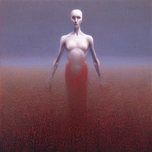 Image similar to A prog rock album cover by Zdzislaw Beksinski