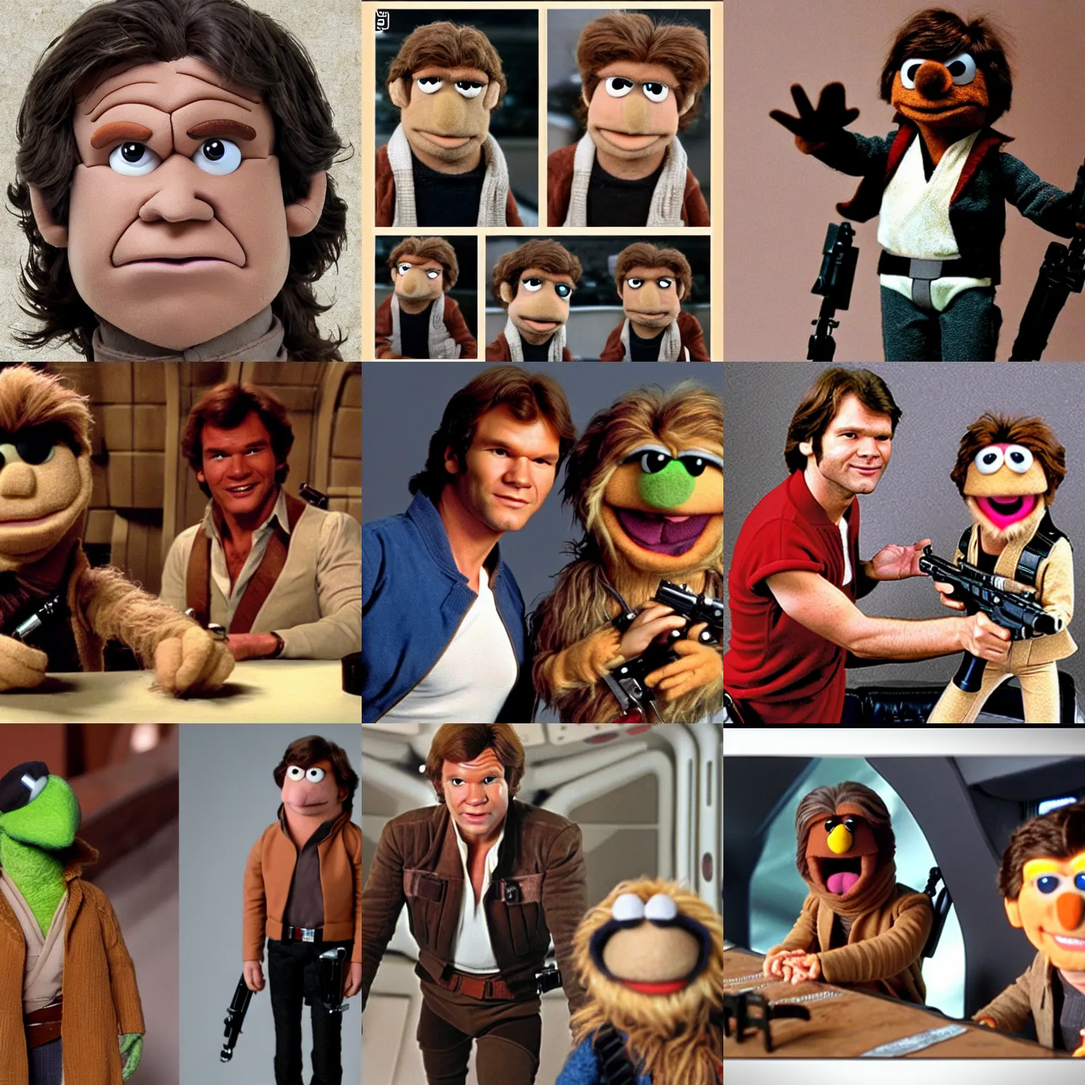 Prompt: han solo as a muppet