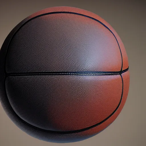 Image similar to a leather basketball with comet trails zipping through space, hyper realistic, 8 k, trending on artsation