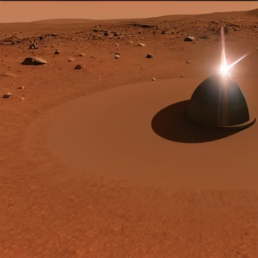 Image similar to dimensional portal on the ground on mars