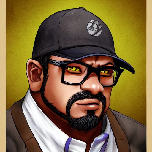 Image similar to portrait of big smoke, anime fantasy illustration by tomoyuki yamasaki, kyoto studio, madhouse, ufotable, trending on artstation
